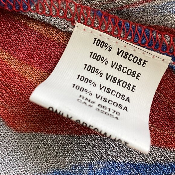 Colourful Geometric Print Top with Flounce Sleeves - Picture 2 of 8